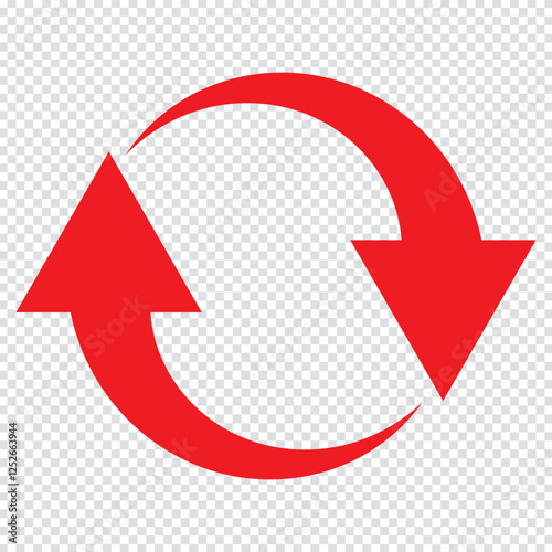 Refresh icon set. Reload icon vector. Update icon. Red refresh icon vector illustration. convert icon. solid illustration, pictogram isolated on white background.