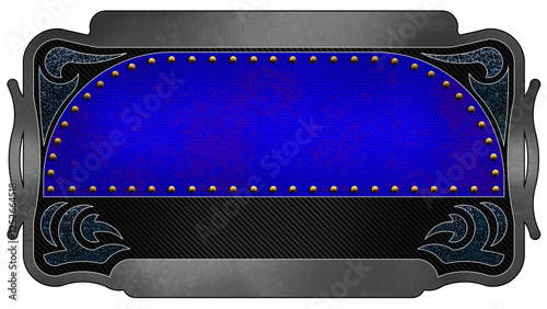 Obraz na plátně Plate 3a Blue - No Black Banner