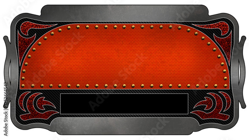 Fotografie Plate 4 Orange - Black Banner