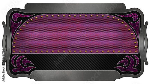 Obraz na plátně Plate 7a Purple - No Black Banner