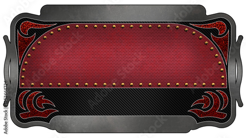 Obraz na plátně Plate 8a Red - No Black Banner