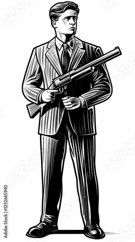 Gangster Illustration: Pins...