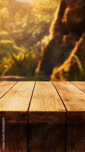 Golden Hour Wooden Table Ba...