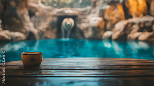 Wooden Cup by Pool, Tranqui...