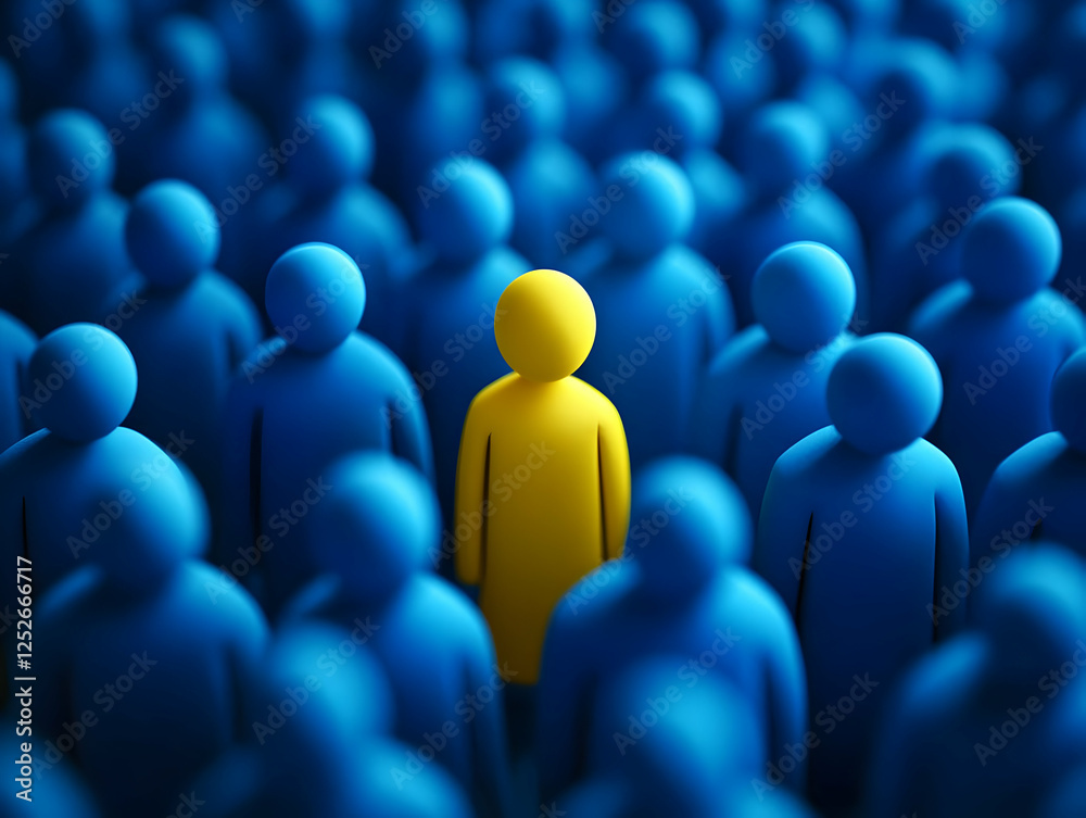 3D Illustration: Stand Out from the Crowd 3D Illustration: Stand Out from the Crowd
