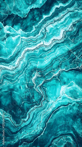 Teal Abstract Marble Backgr...