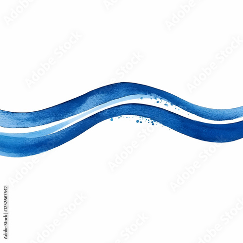 Abstract Blue Wave Illustra...