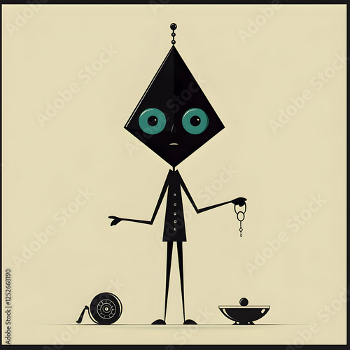 Geometric Robot Illustration