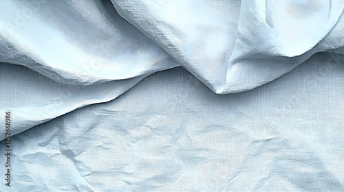 Abstract Blue Fabric Drape ...
