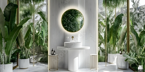 Luxury Bathroom 3D Render L...