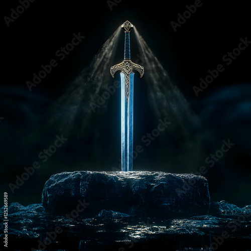 3D Render Fantasy Sword in ...