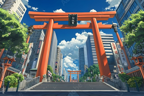 Vibrant Cityscape Illustrat...