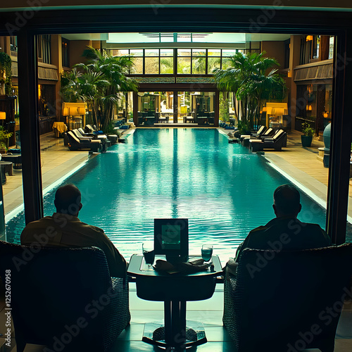 Tranquil Poolside Relaxatio...