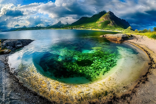 Serene Coastal Lagoon Lands...