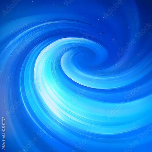 Abstract Blue Swirl Backgro...