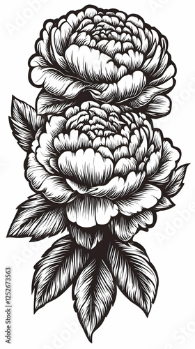 Floral Illustration Two Peo...