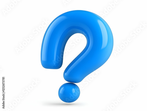 Blue 3D Question Mark Illus...