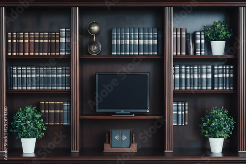 Classic Bookcase 3D Illustr...