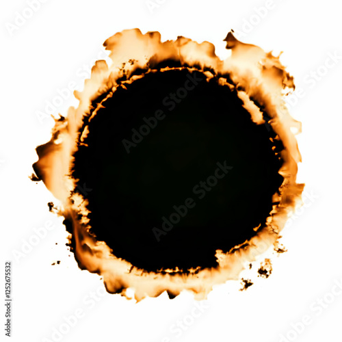 Burned Circle Abstract Back...
