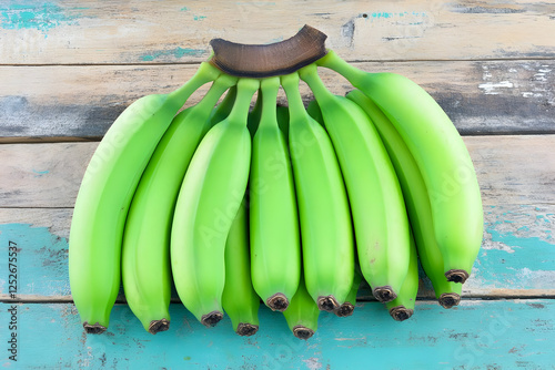 Vibrant Green Banana Bunch ...