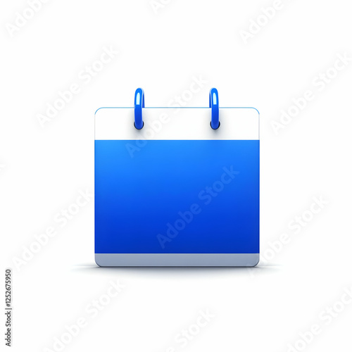 Blue 3D Calendar Icon Illus...