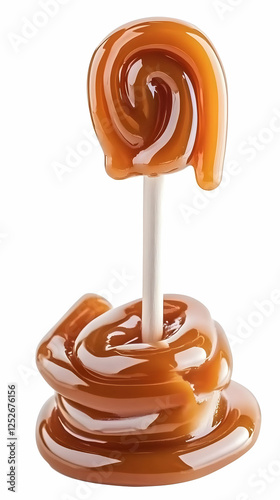 Sweet Caramel Candy Lollipo...