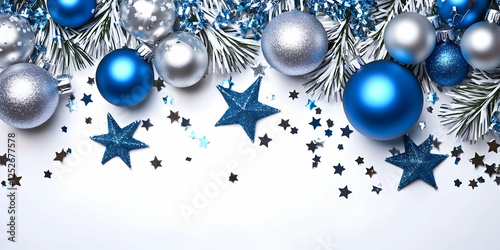 Festive Blue and Silver Chr...