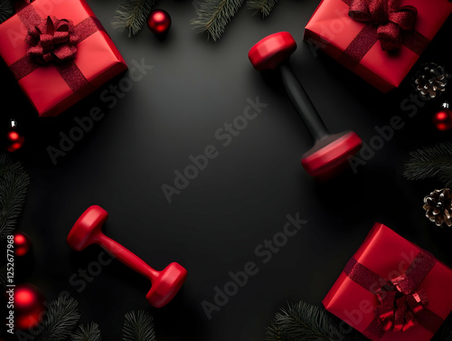 Red Dumbbells Christmas Gif...