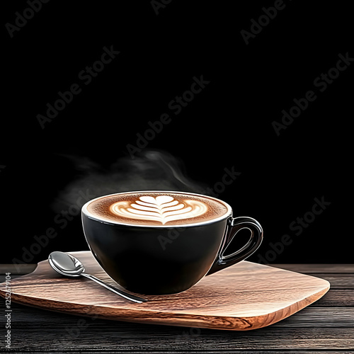 Steaming Latte Art Coffee I...