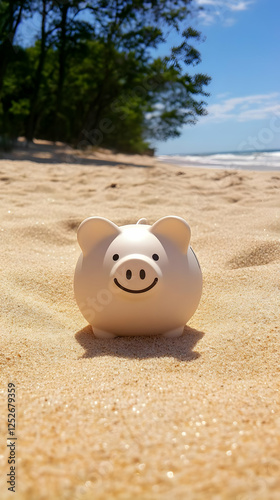 Beach Vacation Savings Pigg...
