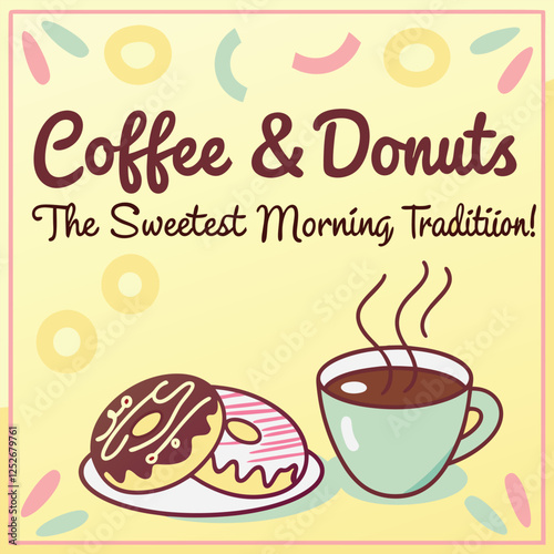 Coffee & Donuts Morning Treat Poster