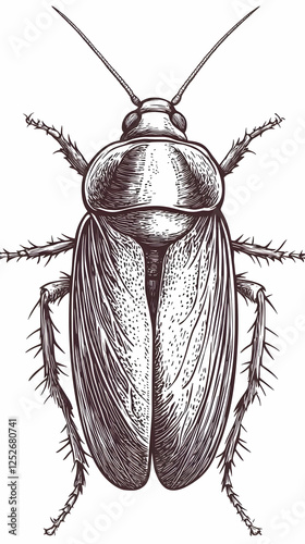 Detailed Cockroach Illustra...