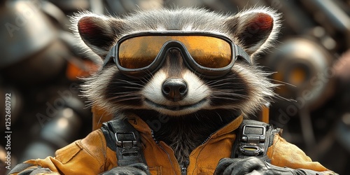 Rocket Raccoon: A Digital Portrait of a Cool and Adventurous Raccoon