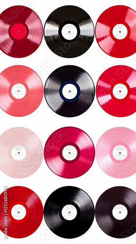 Colorful Vinyl Records Illu...
