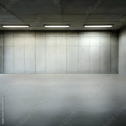 Empty Concrete Room Illustr...