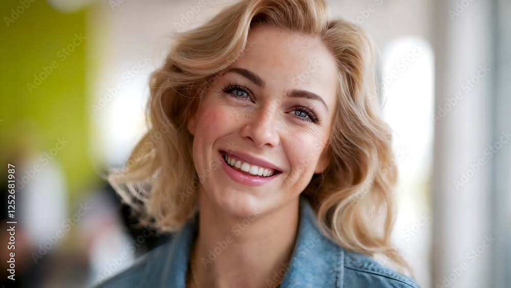Bright smile and positive energy in a natural portrait
Bright smile and positive energy in a natural portrait