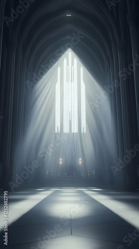 Sunlit Gothic Cathedral 3D ...