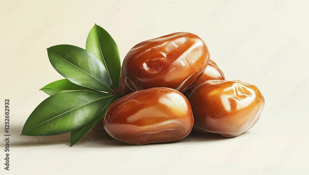 Juicy Dates with Lush Green Leaves: A Close-Up Look at Sweet, Ripe Fruit, Perfect for Healthy Snacking or Delicious Recipes Juicy Dates with Lush Green Leaves: A Close-Up Look at Sweet, Ripe Fruit, Perfect for Healthy Snacking or Delicious Recipes