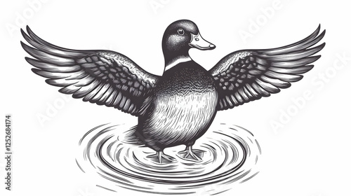 Majestic Duck Illustration
