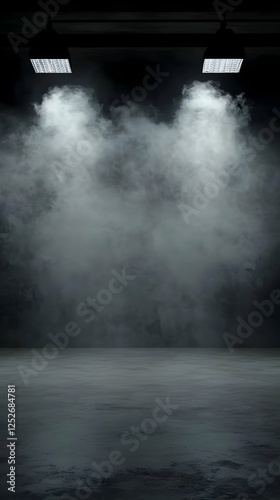 Smoky Stage Background Illu...