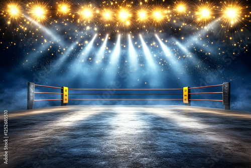 Epic Boxing Ring 3D Illustr...