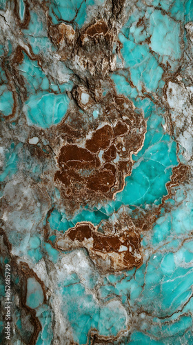 Teal and Brown Stone Textur...