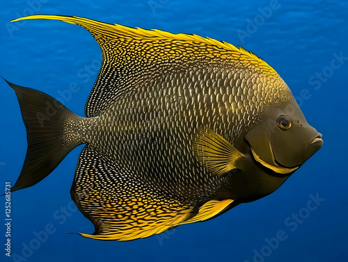 Golden Angelfish Realistic ...