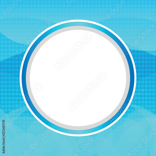 A blue and white circle with no text. The blue and white color scheme gives a sense of calmness and serenity