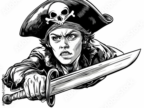 Pirate Woman Illustration: ...