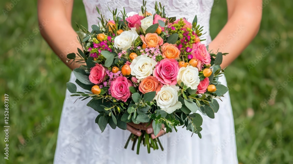 Beautiful Wedding Bouquet Held By Bride Beautiful Wedding Bouquet Held By Bride