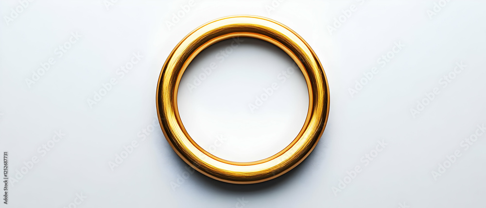 Gold ring, white background, mockup Gold ring, white background, mockup
