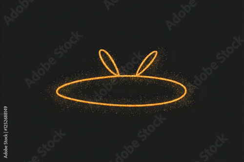 Golden Glitter Bunny Illust...