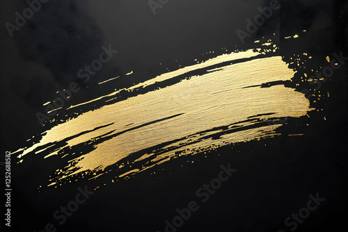 Abstract Gold Brushstrokes ...