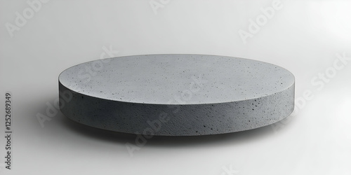 Grey Concrete Cylinder 3D R...